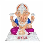 Decorative idol of Lord Ganesha in Silver Finish - Image 2