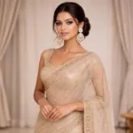 Gold & White Kundan Studded Chandbali - Image 2