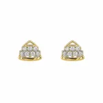 Gold earing Stud with triangular profile