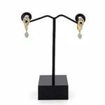 Gold Earring with diamond drops - Image 2