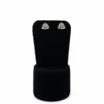 Gold earing Stud with triangular profile - Image 2