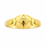 Geomatric pattern gold ring