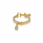Gold Nose Ring with Cz