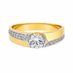 Two-Tone Channel-Set Diamond Men's Band