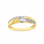 gold diamond solitaire ring