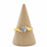 gold bypass solitaire ring - Image 2