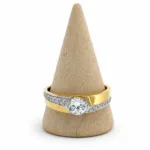 Two-Tone Channel-Set Diamond Men's Band - Image 2