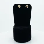 gold diamond love knot stud earrings - Image 2