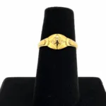 Geomatric pattern gold ring - Image 2