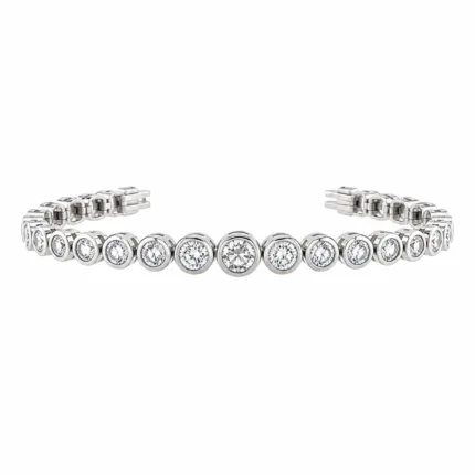 925 sterling silver Bezel Tennis Bracelet