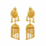 traditional Indian gold Jhumka earring