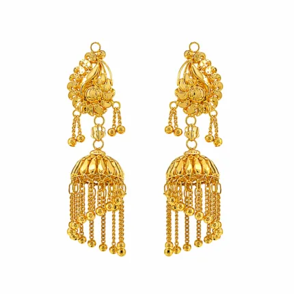 traditional Indian gold Jhumka earring
