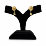 yellow gold drop earrings - Image 2
