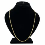 Elegant 9ct Yellow Gold Barleycorn Link Chain Necklace - Image 2