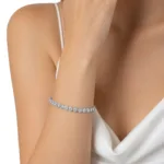 925 sterling silver Bezel Tennis Bracelet - Image 3