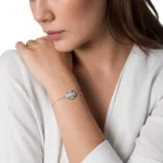 925 sterling silver Art Deco-inspired medallion chain bracelet - Image 3