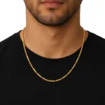 Elegant 9ct Yellow Gold Barleycorn Link Chain Necklace - Image 3