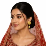 yellow gold drop earrings - Image 3