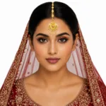 Gold Heart Shape Maang Tika - Image 3